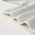 Conjunto de 2 piezas de jersey de algodón gofre de manga larga con cuello redondo y pantalones deportivos para bebés y niñas