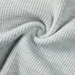 Conjunto de 2 piezas de jersey de algodón gofre de manga larga con cuello redondo y pantalones deportivos para bebés y niñas