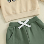 Conjunto de otoño para bebé niño, sudadera de manga larga con bordado de calabaza, pavo y tractor y pantalones elásticos