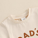 Conjunto de 2 piezas de camiseta de manga corta con estampado de letras y pantalones cortos elásticos con estampado a cuadros para bebé niño pequeño