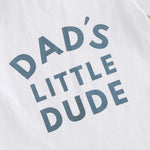 Conjunto de 2 piezas de camiseta de manga corta con estampado de letras y pantalones cortos elásticos con estampado a cuadros para bebé niño pequeño
