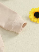 Conjunto de 2 piezas de pantalones deportivos con cordón y parte superior bordada de fútbol de manga larga para bebés y niños pequeños de otoño