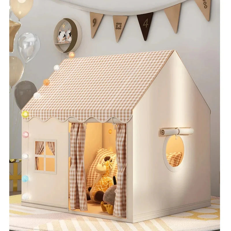 Tienda de juegos infantil con forma de castillo de princesa, plegable para interiores.