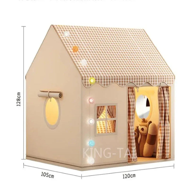 Tienda de juegos infantil con forma de castillo de princesa, plegable para interiores.