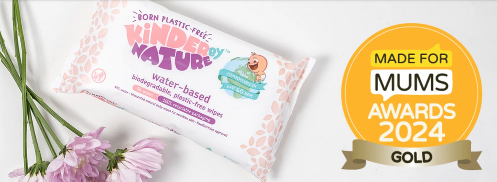 Toallitas húmedas para bebés Kinder by Nature 100 % biodegradables a base de agua - 672 unidades (12 paquetes de 56 toallitas)