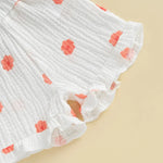 Conjunto de 2 piezas de camiseta con mangas cortas y cintura elástica con volantes para bebé y niña pequeña, conjunto de verano