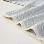 Conjunto de 2 piezas de jersey de algodón gofre de manga larga con cuello redondo y pantalones deportivos para bebés y niñas