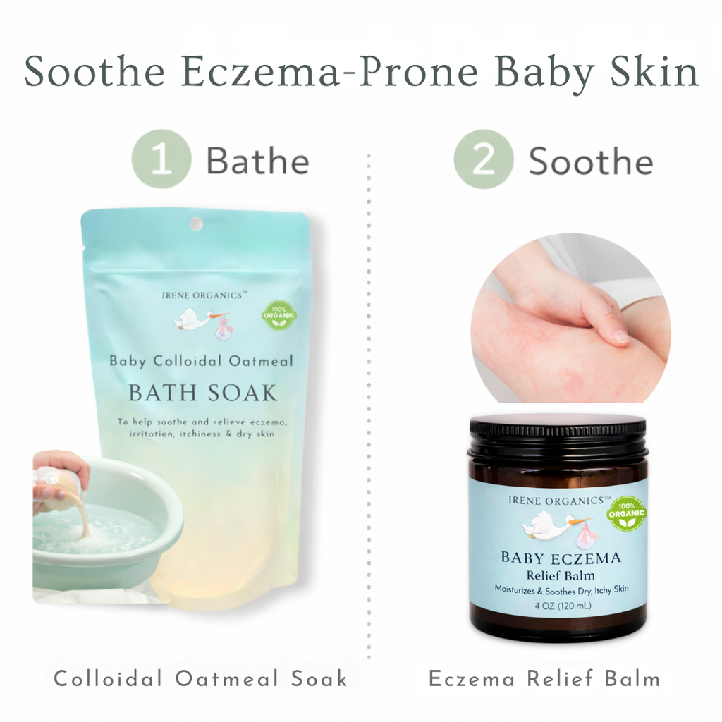 Baño de avena coloidal para bebés