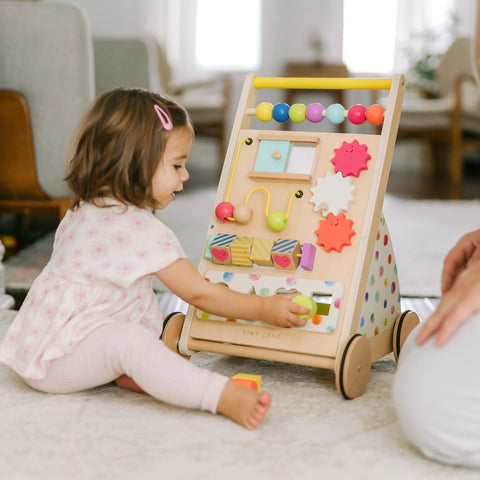 Andador de actividades de madera natural premium Tiny Land®