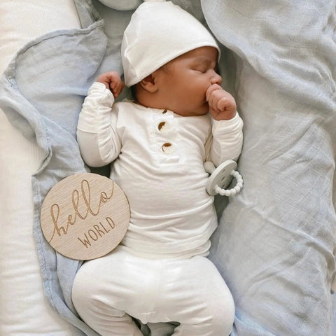 Conjunto blanco para recién nacido - Conjunto para la salida del hospital del bebé (recién nacido - 12 meses)