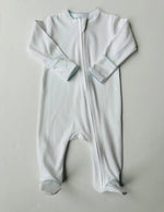 Ropa infantil Stroller Society: Pijama enterizo de algodón Pima con cremallera para bebés.