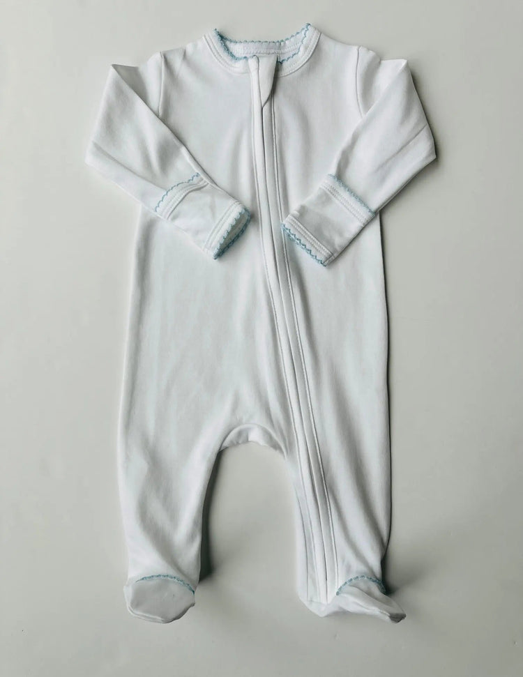 Ropa infantil Stroller Society: Pijama enterizo de algodón Pima con cremallera para bebés.