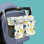 Organizador para cochecito de bebé, bolsa de almacenamiento para recién nacidos, ajustable, multifunción, para viajes, con portabotellas.