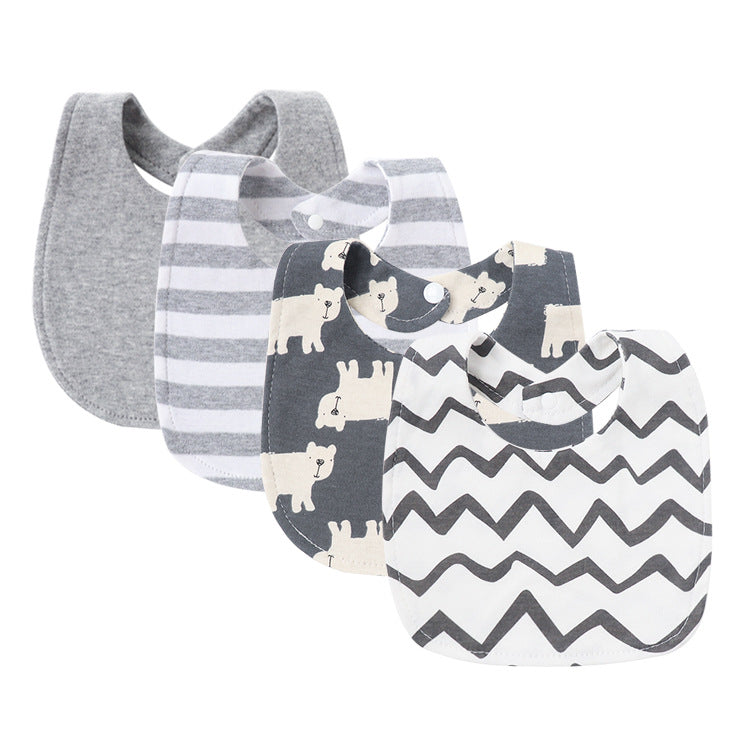 Baberos para bebés y niños pequeños hechos de algodón puro
