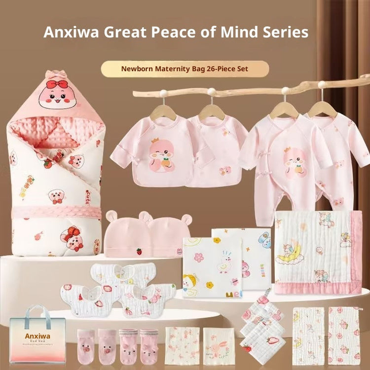 Bolsa de maternidad, manta para recién nacido, toalla de baño, conjunto de ropa