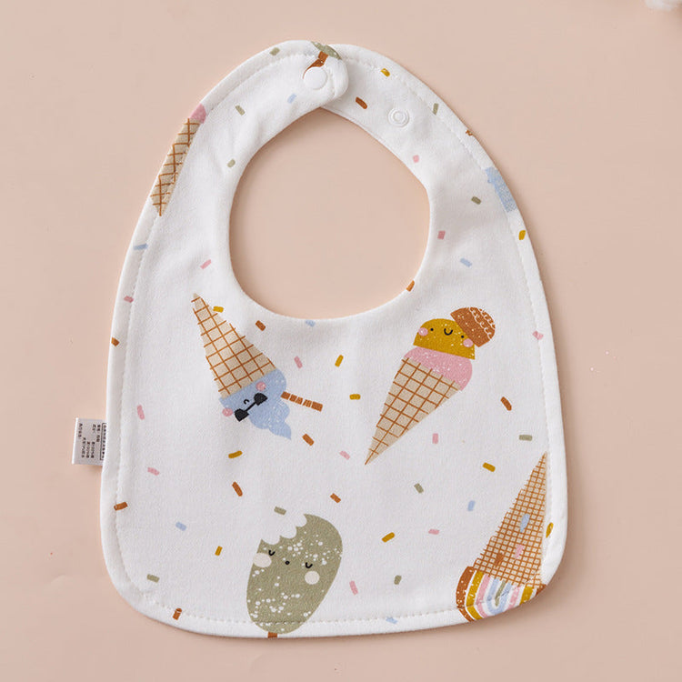 Babero impermeable en forma de U de algodón puro para bebés