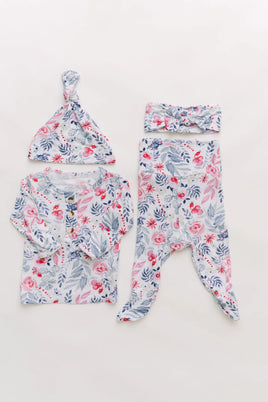 Newborn Baby Girl Coming Home Outfit – Baby Clothes Set NB–24 Months, Soft Modal Baby Outfit | Bloom