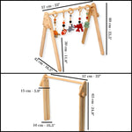 Gimnasio Montessori para bebés y juguetes colgantes | Gimnasio de madera para bebés