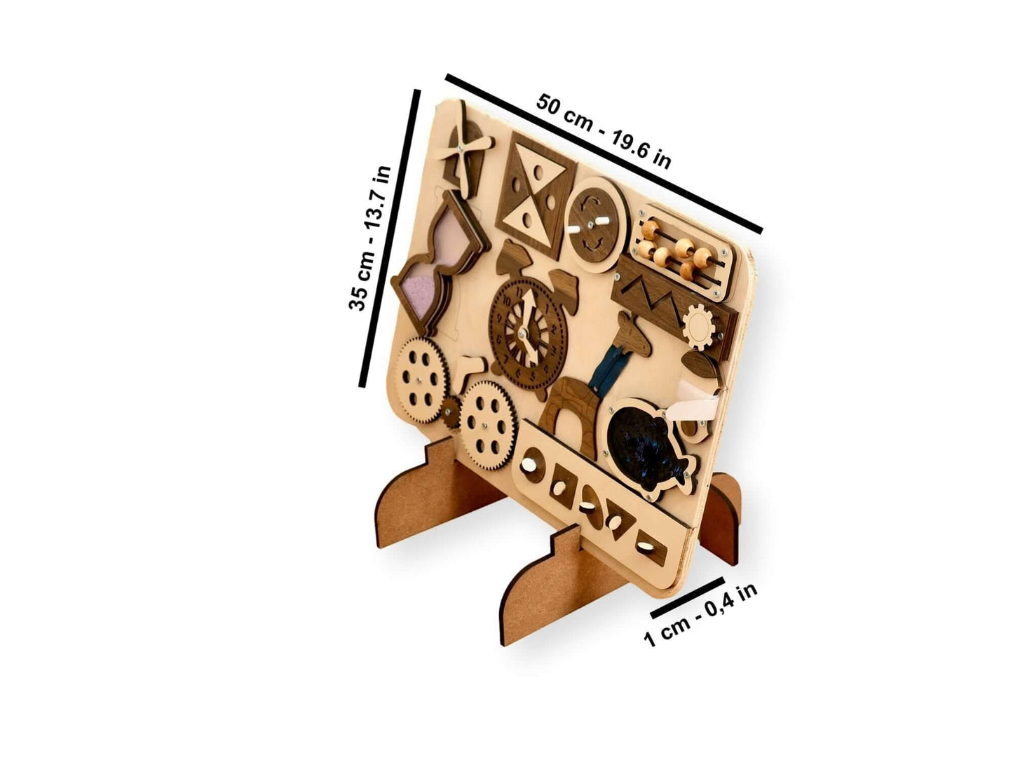 Tablero de actividades de madera para niños pequeños