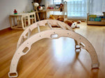 Arco de escalada con rampa y cojín de estrella | Juego de trepa de madera