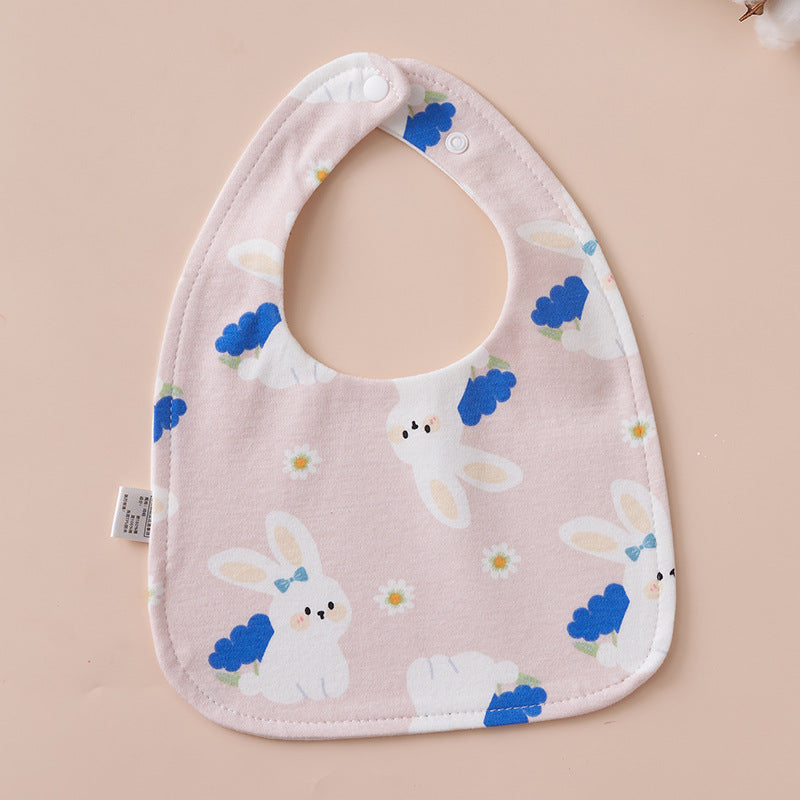Babero impermeable en forma de U de algodón puro para bebés