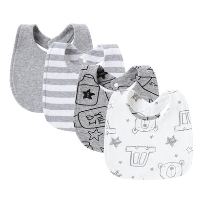 Baberos para bebés y niños pequeños hechos de algodón puro