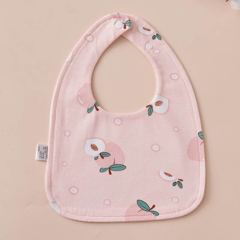 Babero impermeable en forma de U de algodón puro para bebés