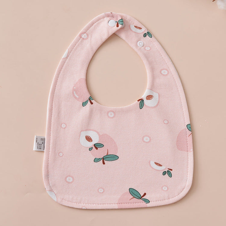 Babero impermeable en forma de U de algodón puro para bebés