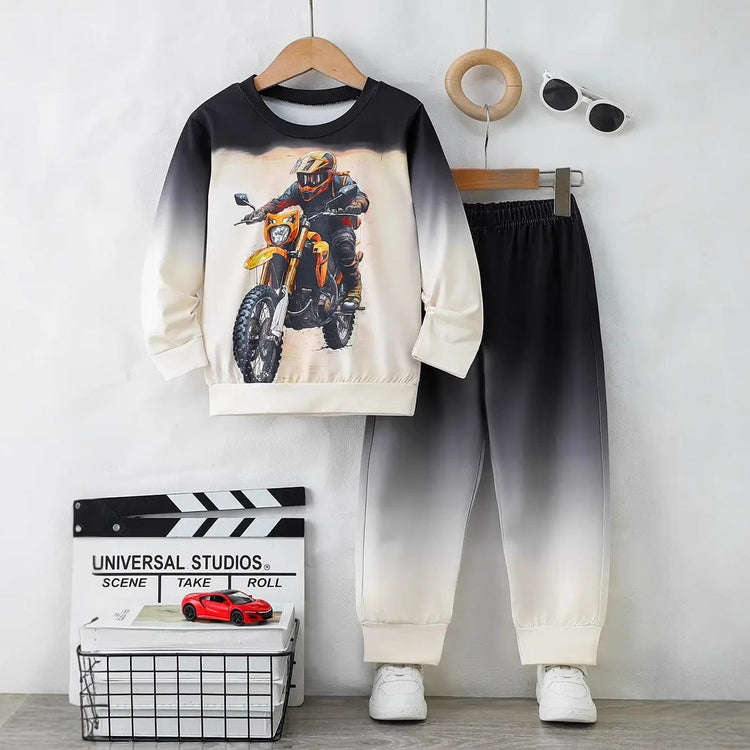 Sudadera con capucha para niño, nueva colección primavera-otoño, cuello redondo.