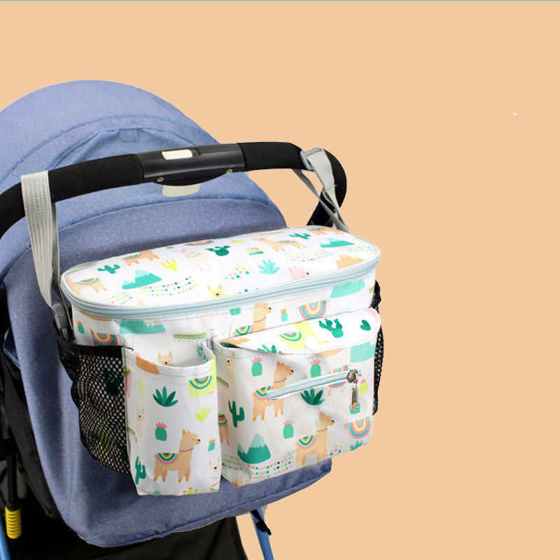 Organizador para cochecito de bebé, bolsa de almacenamiento para recién nacidos, ajustable, multifunción, para viajes, con portabotellas.