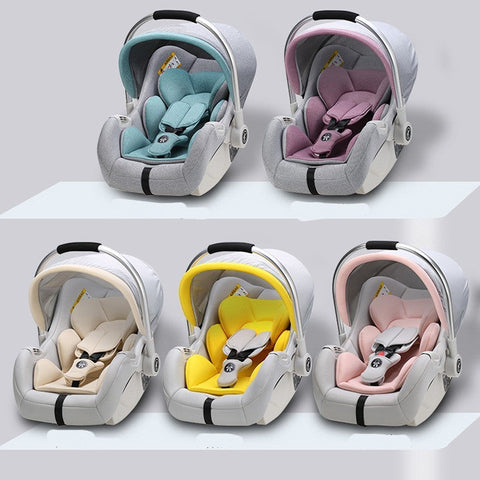 Cuna portátil para coche de bebé con asiento de seguridad plegable