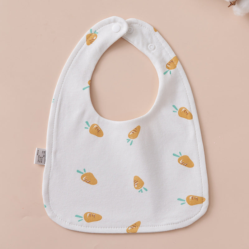 Babero impermeable en forma de U de algodón puro para bebés