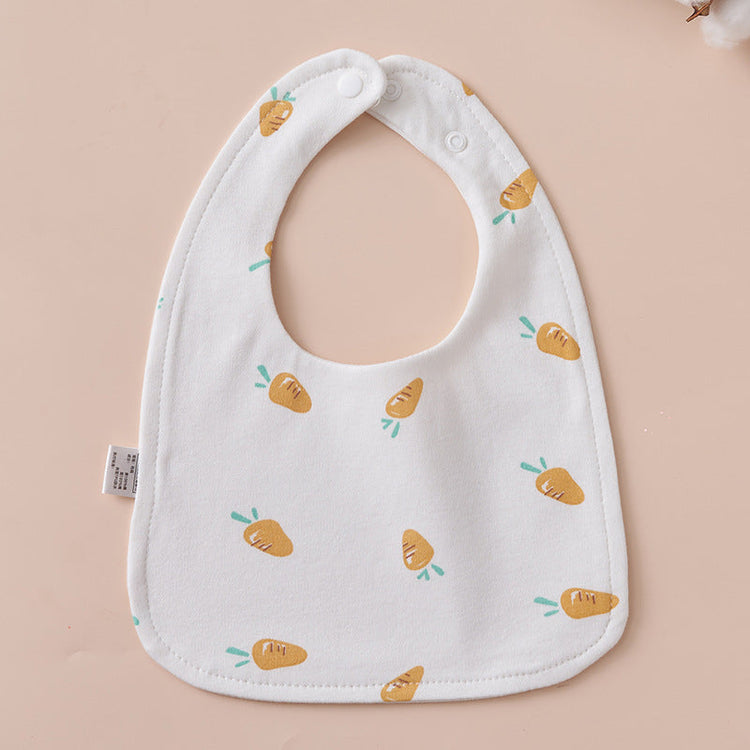 Babero impermeable en forma de U de algodón puro para bebés