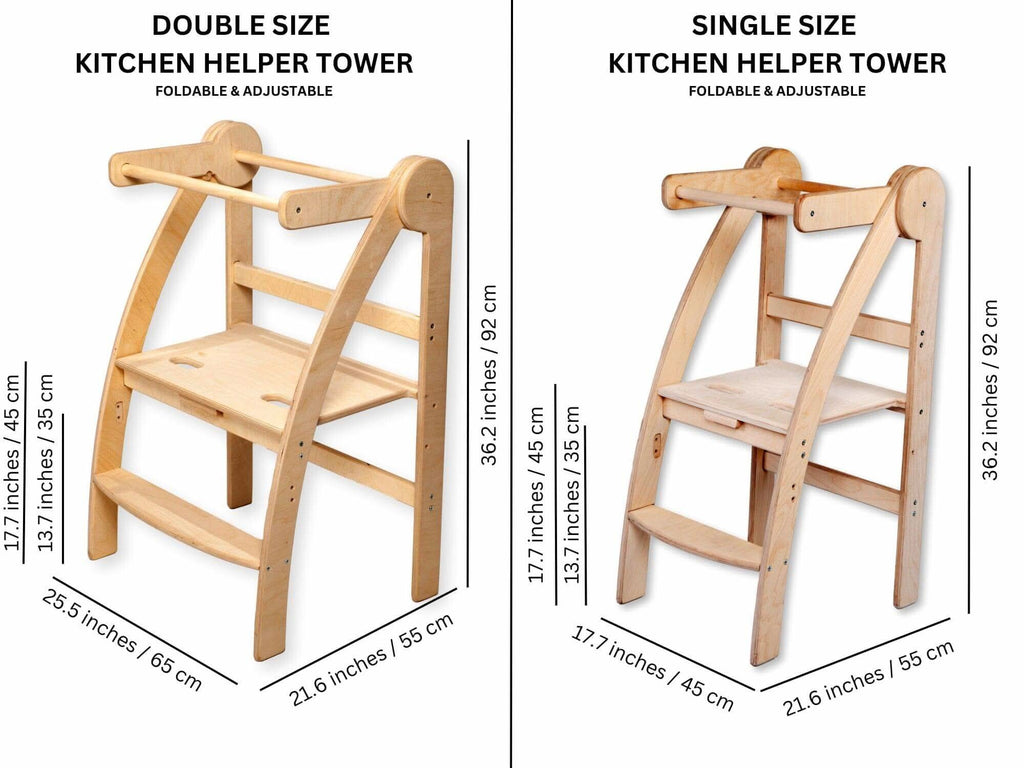 Torre Montessori para niños pequeños, tamaño individual o doble