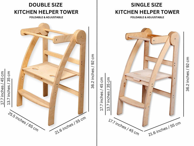 Torre Montessori para niños pequeños, tamaño individual o doble