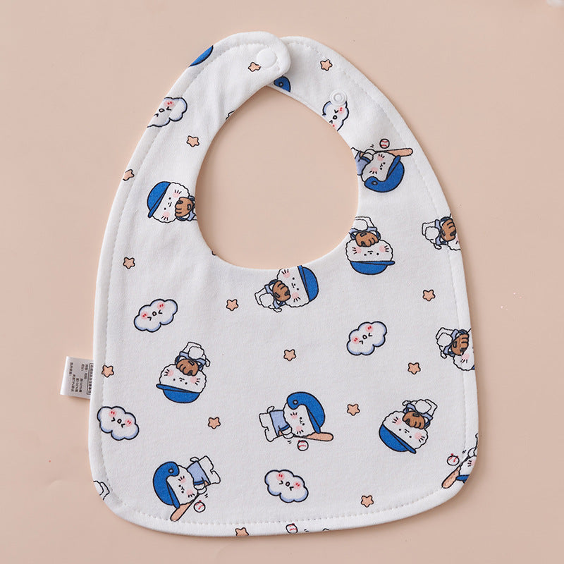 Babero impermeable en forma de U de algodón puro para bebés