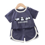 Conjunto de dos piezas de camiseta de manga corta para bebé, ideal para el verano.