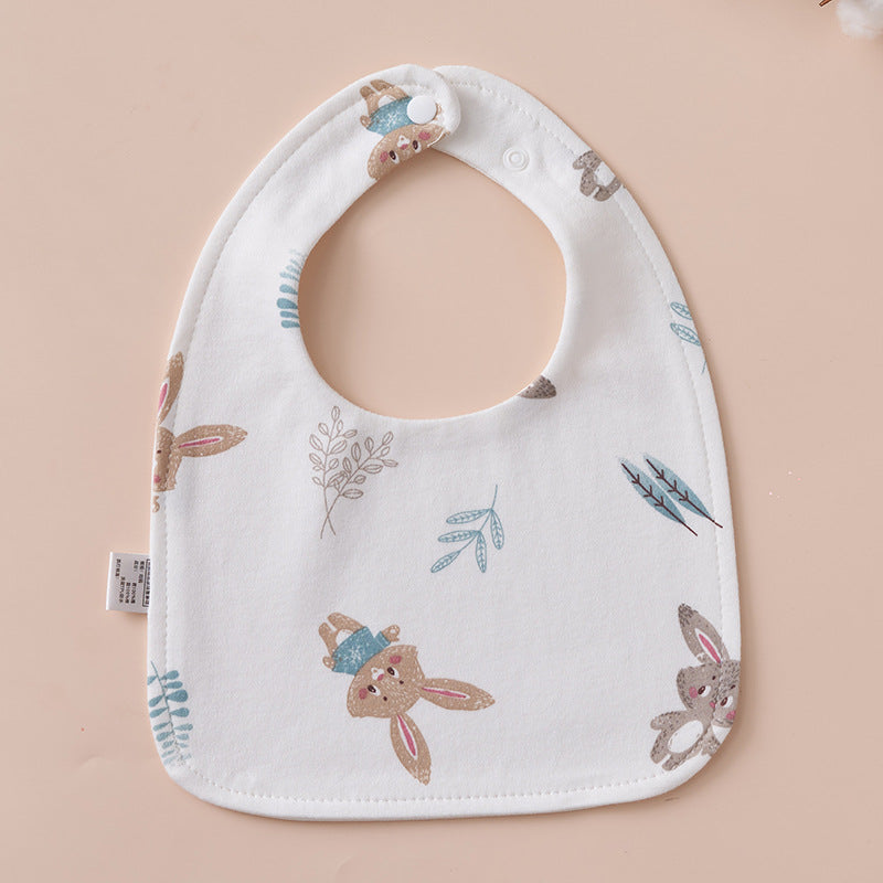 Babero impermeable en forma de U de algodón puro para bebés