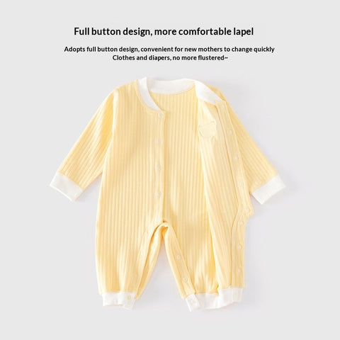Ropa infantil Clase A Mono de algodón puro sin costuras Pijama de bebé Ropa interior de invierno Traje para gatear