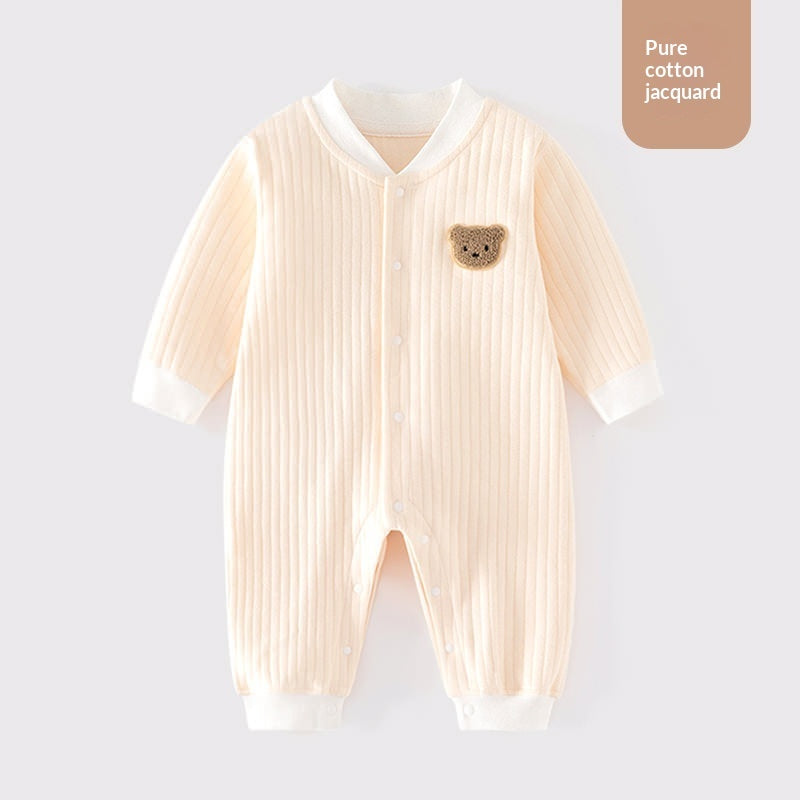 Ropa infantil Clase A Mono de algodón puro sin costuras Pijama de bebé Ropa interior de invierno Traje para gatear