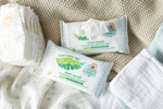 Toallitas húmedas para bebés Kinder by Nature 100 % biodegradables de origen vegetal - 672 unidades (12 paquetes de 56 toallitas)