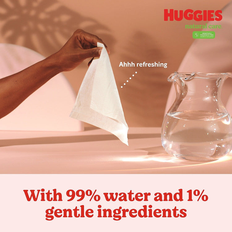 Toallitas húmedas para bebés sin alcohol y sin perfume Huggies Natural Care