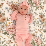 Conjunto de ropa (parte superior e inferior), gorro y diadema (recién nacido - 12 meses) - Rosa