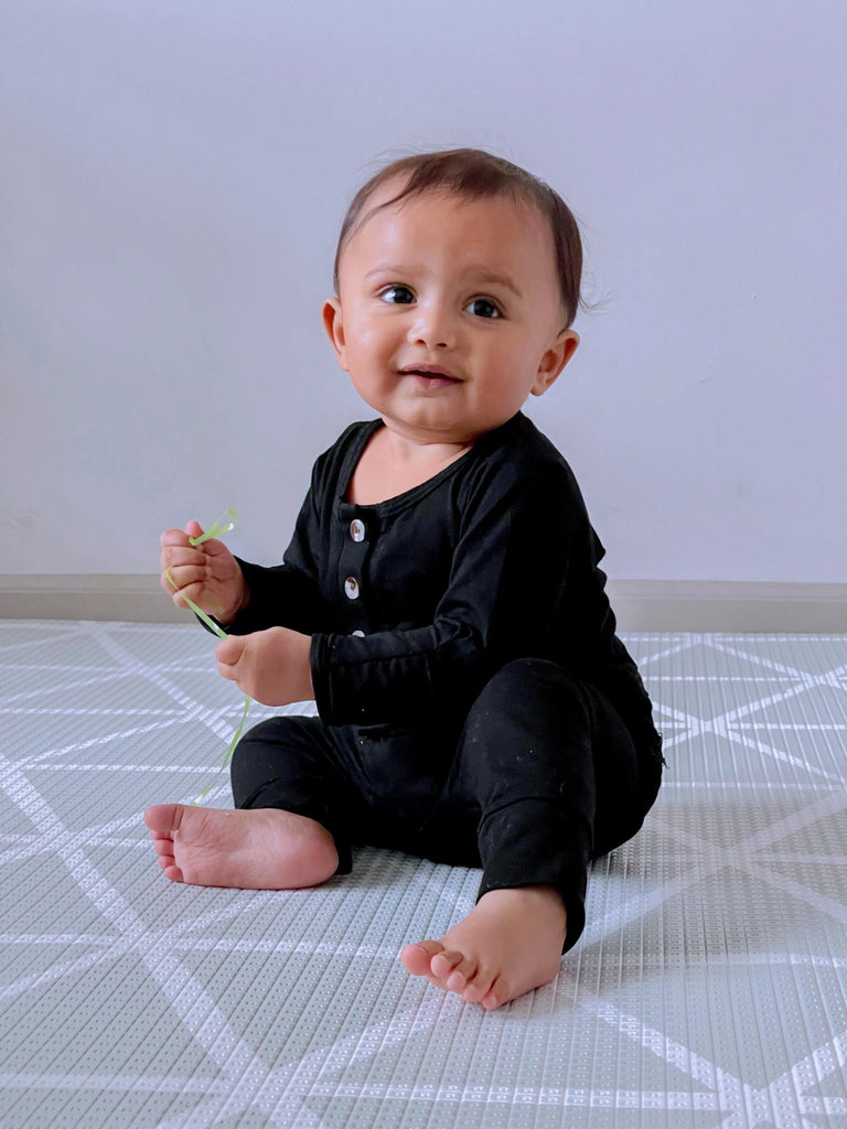 Conjunto de ropa para recién nacido, conjunto de ropa para bebé niño - Negro