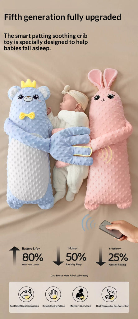 MEACAOFG - Compañero de sueño relajante para bebés - Juguete sensorial interactivo para recién nacidos de 0 a 12 meses
