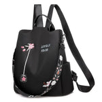 Mochila de tela para mujer, mochila bordada, bolso de nailon antirrobo impermeable para mujer, mochilas antirrobo de moda para mujer, bonita mochila escolar estampada, mochila de gran capacidad de alta calidad (