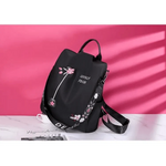 Mochila de tela para mujer, mochila bordada, bolso de nailon antirrobo impermeable para mujer, mochilas antirrobo de moda para mujer, bonita mochila escolar estampada, mochila de gran capacidad de alta calidad (