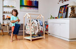 Perchero de madera Montessori para niños