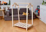 Perchero de madera Montessori para niños