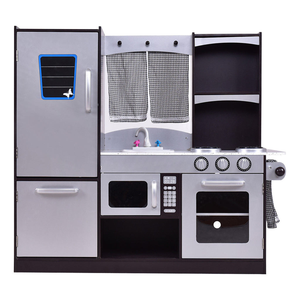 Juego de cocina de madera moderna para niños, juego de imitación de cocina.